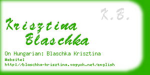 krisztina blaschka business card